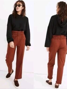 Madewell Paperbag Waist Straight Leg Pant Size 8